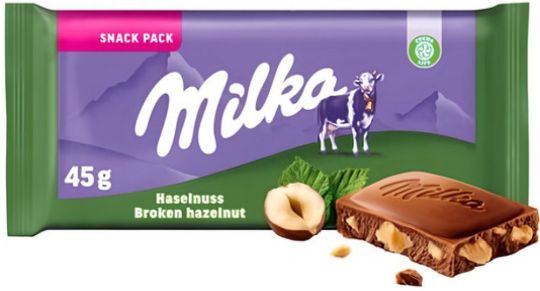 Čok.Milka 45g hazelnut